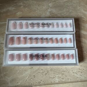 Static Nails Reusable Pop-On Manicures - Pink